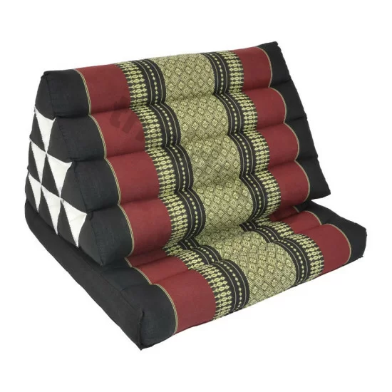 Thailändsk golvkudde en sittdyna | Svart & Röd