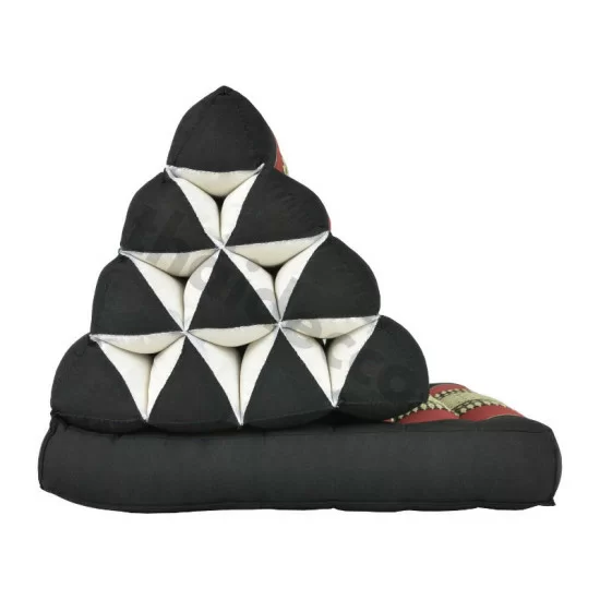 Thailändsk golvkudde en sittdyna | Svart & Röd