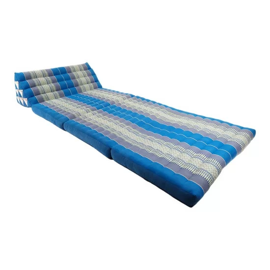 Liggkudde tre dynor Jumbo XXL i blå & grå färg