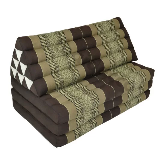 Extra bred utfällbar golvdyna Jumbo-size - Brun & beige