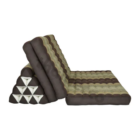 Extra bred utfällbar golvdyna Jumbo-size - Brun & beige