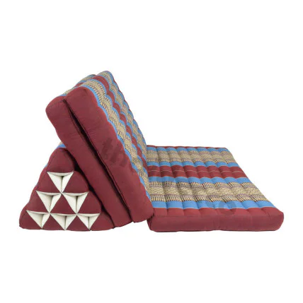 Extra bred vikbar & utfällbar golvdyna - Röd & blå färgval