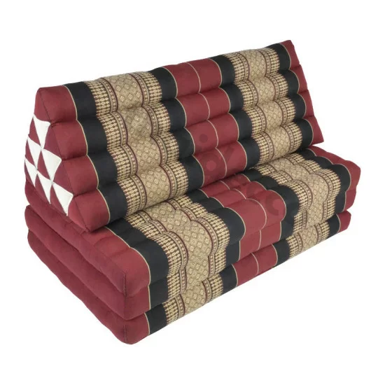 Vikbar golvkudde stor och bred modell | Röd & svart färgval