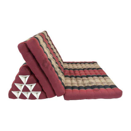 Vikbar golvkudde stor och bred modell | Röd & svart färgval