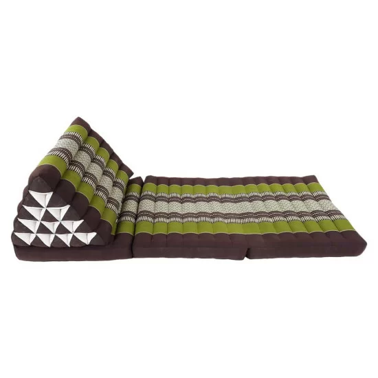 Kapok kudde tre dynor XL - Brun & grön från Thailand