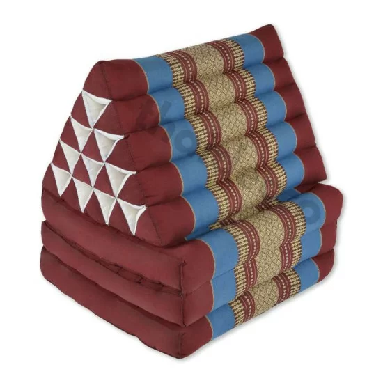 Stor golvkudde XL med tre liggdelar - Röd & Blå