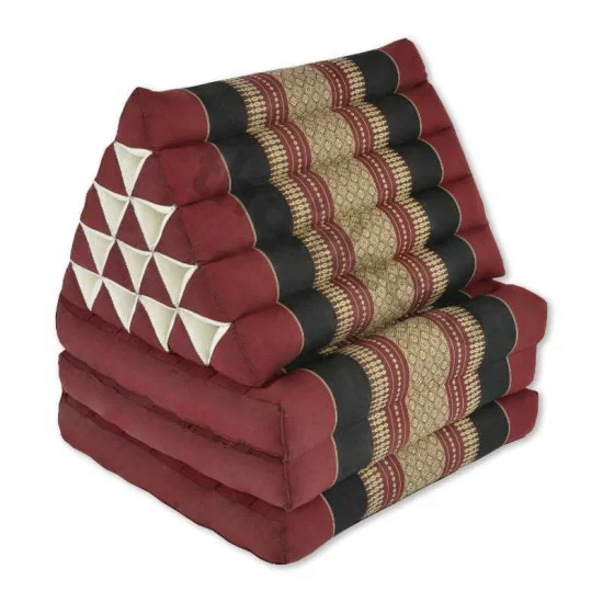 Hög utfällbar golvkudde XL i röd & svart färg