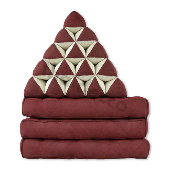 Hög utfällbar golvkudde XL i röd & svart färg