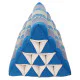 Golvkudde pyramidform | blå & grå färg