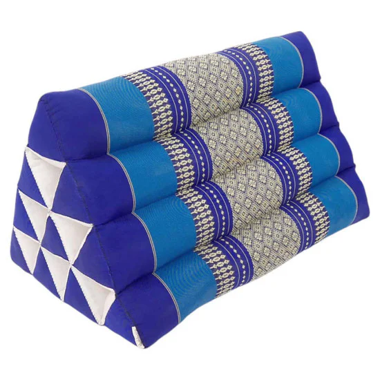 Liten golvkudde pyramid | Blå & vit