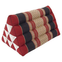 Liten golvkudde pyramid | Röd & svart färgkombination