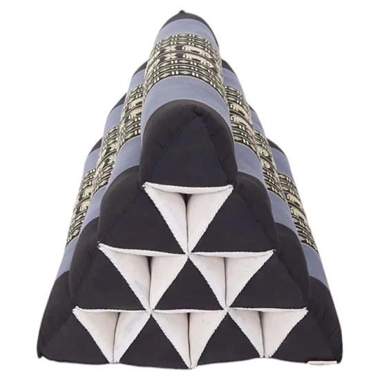 Svart & blå liten golvkudde med Elefant-mönster